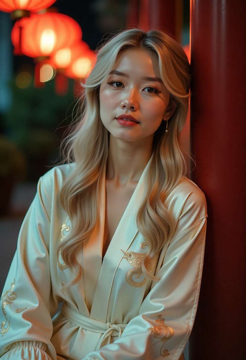 阳光下的女教师
